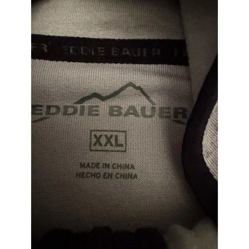 Eddie Bauer Men's Full Zip Hoodie Sweatshirt Comfy Heather Gray Size XXL